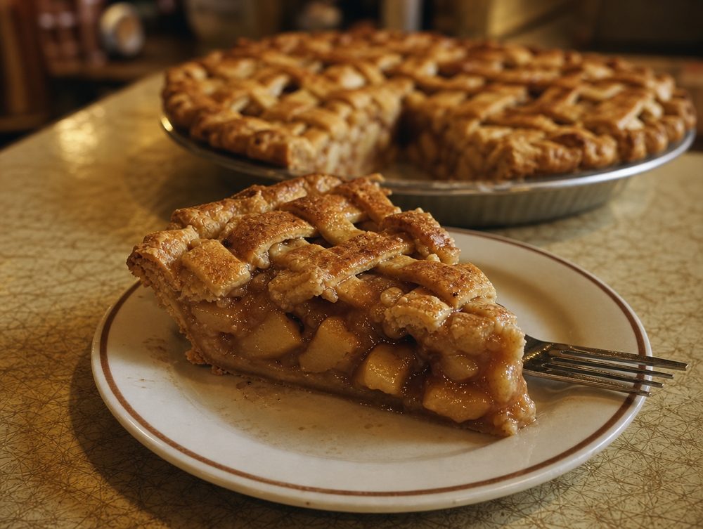 Apple Pie, Lattice Top, a diner plate